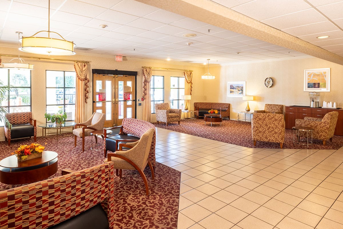 The lobby at Willow Springs