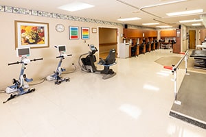 The rehab gym at Willow Springs